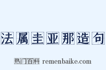 法属圭亚那造句是什么意思的图片